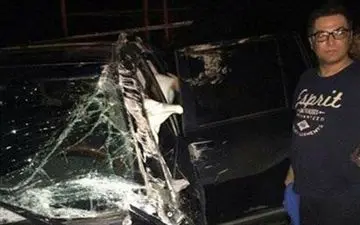 تصادف شدید بازیکن سابق پرسپولیس+ عکس