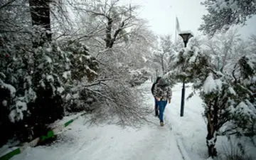 تداوم بارش برف و باران در روز جمعه