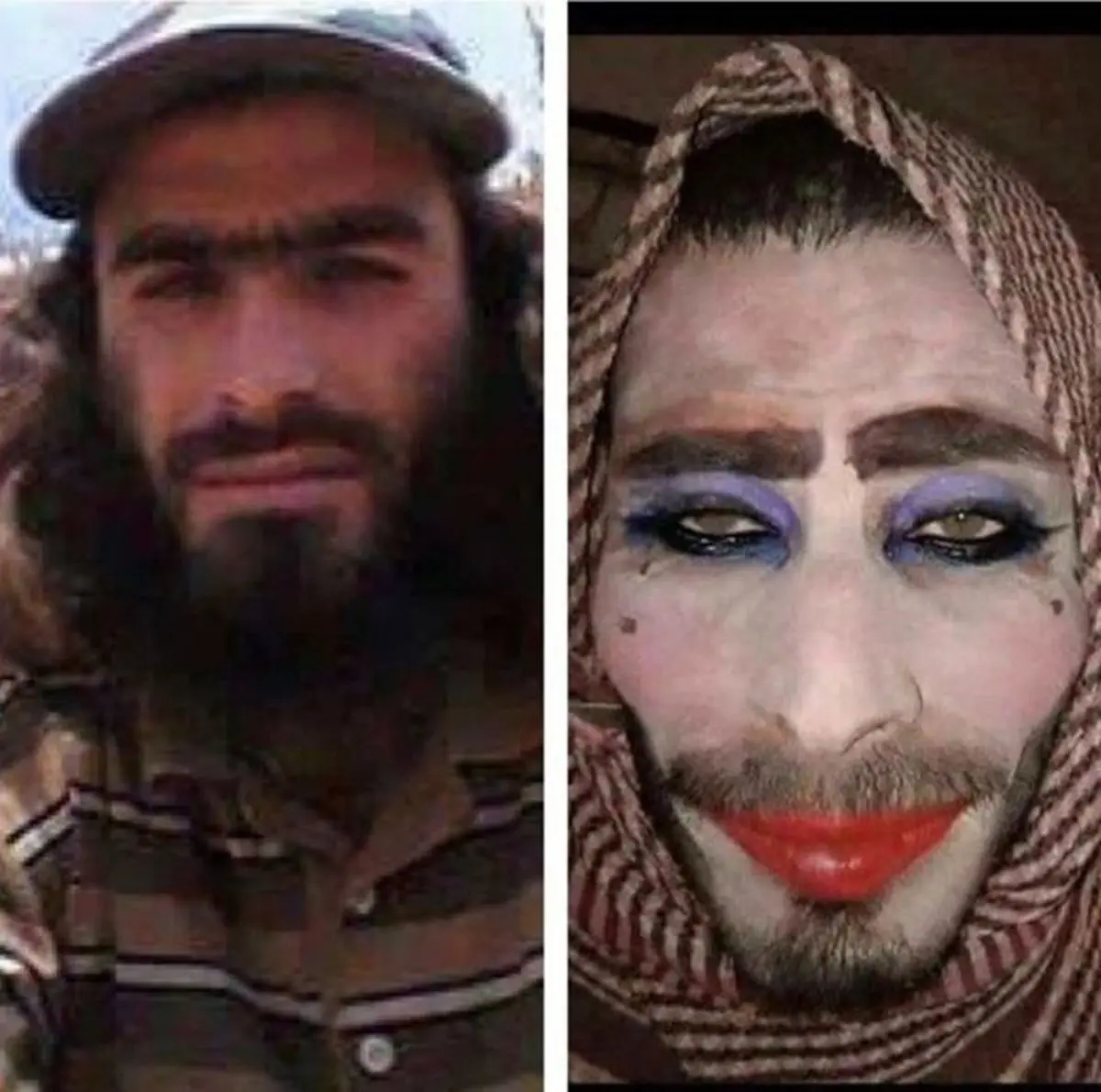 داعشی‌هایی که با لباس زنانه و آرایش از موصل فرار می‌کردند(عکس)