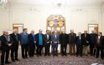دیدار لاریجانی با رئیس رسانه ملی و برخی کارگردان‌های سریال‌های تلویزیونی 
