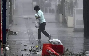 طوفان ترامی ژاپن را درنوردید + فیلم 