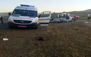 تصادف مرگبار در جاده میانه - زنجان