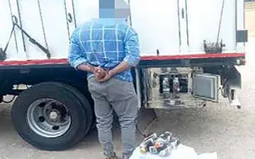 جاسازی ماهرانه مواد ممنوعه در یخچال کامیون 