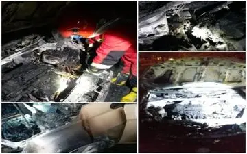 حادثه‌ای تلخ برای ماشین عروس و داماد قروه‌ای!