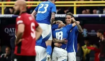  ایتالیا با پیروزی برابر آلبانی، یورو را آغاز کرد 