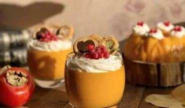 طرز تهیه یک دسر پاییزی خوشمزه | پاناکوتا خرمالو