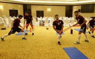 تمرین شاگردان کی‌روش در هتل + عکس