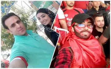 دختر معروف پرسپولیسی در کنار علی کریمی