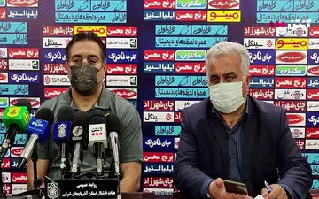 نشست خبری پیروانی مربی صنعت نفت آبادان + فیلم