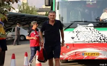 تعجب قطری ها از حضور کی روش در ورزشگاه السد/عکس