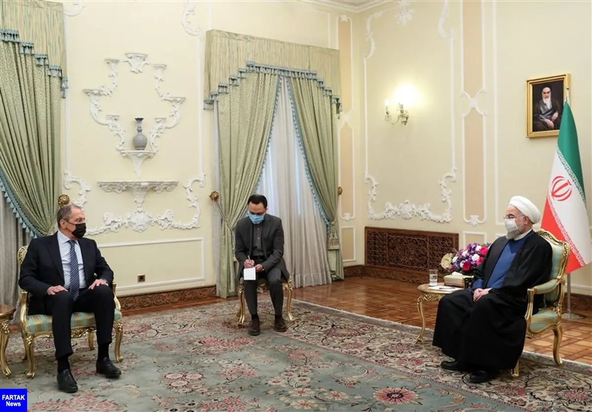روحانی در دیدار با لاوروف: تنها راه آمریکا برای بازگشت به برجام، لغو تحریم ها است