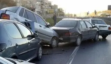 وقوع تصادف زنجیره‌ای در حومه شهر کرمان