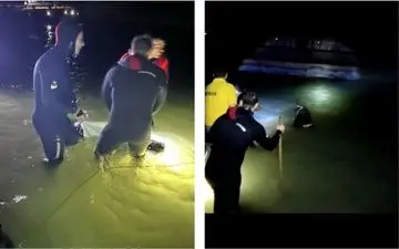 عملیات نفس‌گیر در تاریکی شب؛ جسد جوان غرق شده از آب بیرون کشیده شد!
