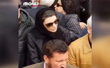 اشک‌های لیلا حاتمی در مراسم وداع با جمشید مشایخی