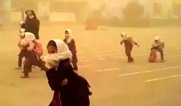 گرد و غبار پنج دانش آموز رامشیری را راهی بیمارستان کرد