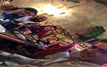 سلفی نیما فلاح و همسرش به همراه دوستانشان در جزیره کیش (عکس)