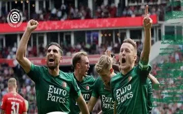 لیگ فوتبال هلند| برد پرگل فاینورد با جهانبخش مقابل گوتسه و یارانش