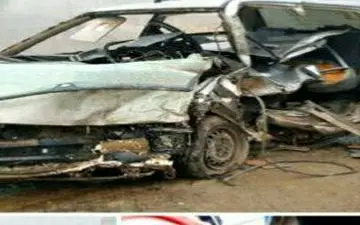 تصادف زنجیره ای 3خودرو در محور کامیاران -کرمانشاه