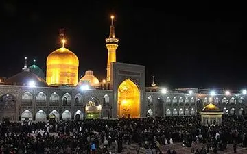 حرم مطهر رضوی سیاه پوش شد
