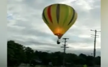 نقص فنی موجب انفجار بالن شد+فیلم