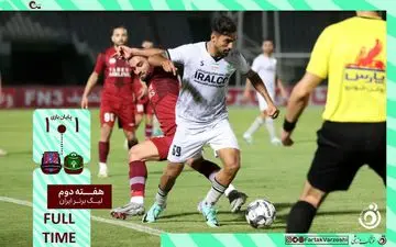 خلاصه بازی آلومینیوم اراک 1 - نساجی مازندران 1 + ویدئو