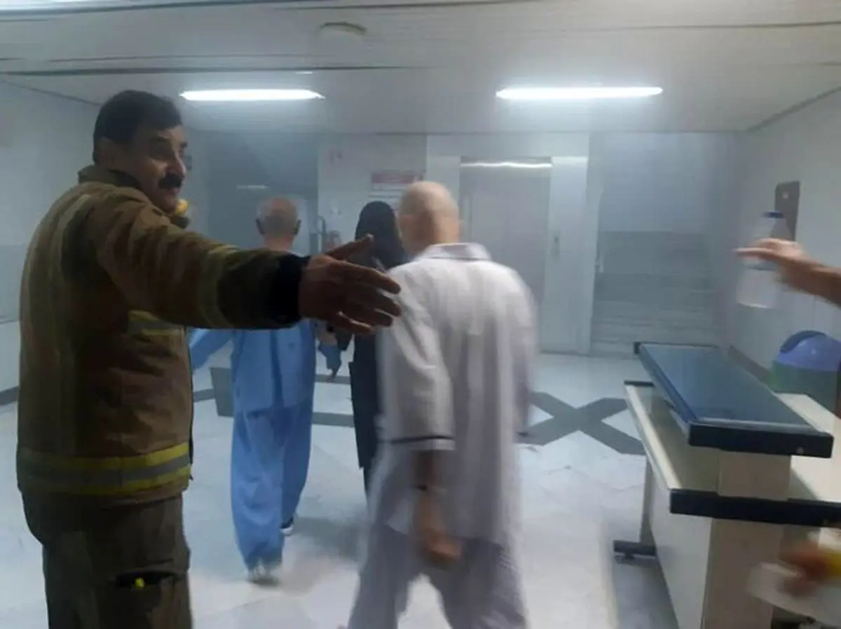 وقوع آتش سوزی در یکی از بیمارستان های تهران