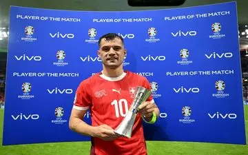  ژاکا بهترین بازیکن مسابقه سوئیس - آلمان شد 