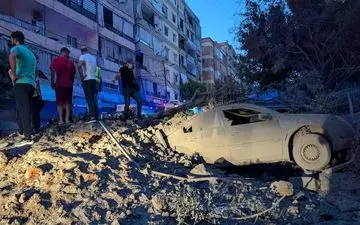 تصاویری از محل بمباران ضاحیه!