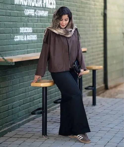 استایل پاییزی با بامبر جکت