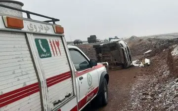 حادثه دلخراش در یزد؛ تیگو ۸ واژگون شد/یک کشته و پنج مصدوم