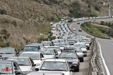 ترافیک سنگین محور هراز به سمت تهران + تصاویر