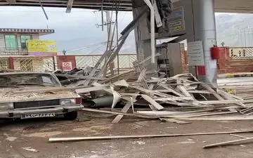  فیلمی از انفجار مهیب امروز در جایگاه CNG پاوه