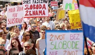 تظاهرات کروات ها علیه سقط جنین