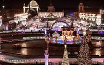  لذت یک شب یخی در پارک VDNH مسکو