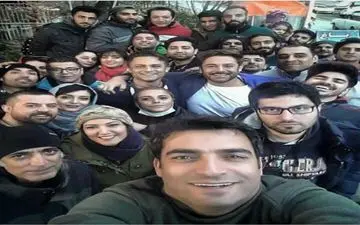 تصویری دیده نشده از پشت صحنه سریال عاشقانه ها 