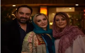 برزو ارجمند به همراه همسر و خواهرش (عکس)