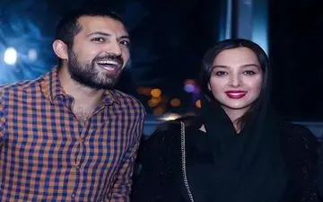 خانم هنرپیشه درحال مرتب کردن ظاهر شوهر بازیگرش+عکس