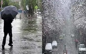 تداوم بارش باران و برف