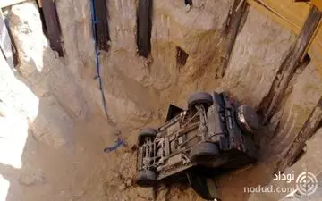 سقوط هولناک خودرو به چاله 15 متری پای شیخ محمد حاکم دوبی را به بیمارستان باز کرد + عکس
