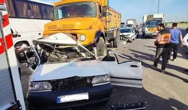 تصادف مرگبار در محور بیرجند-خوسف؛ ۴ کشته در برخورد کامیون و پراید