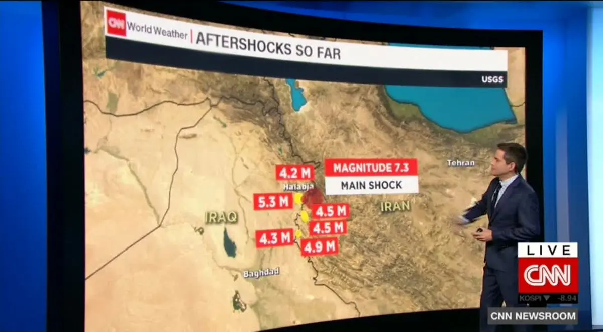  نگاه ویژه سی ان ان به زلزله ایران و عراق