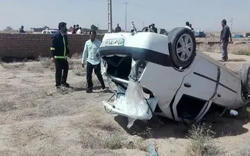 مرگ مادر و دختر 7 ساله در واژگونی خودرو