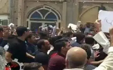  تظاهرات مردم خرمشهر برای آب