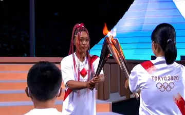 مراسم روشن کردن مشعل المپیک توکیو 2020 + فیلم