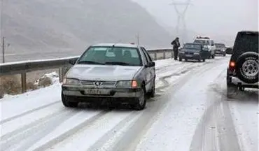 بارش برف در بسیاری محورهای کرمانشاه