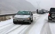 بارش برف در بسیاری محورهای کرمانشاه