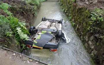 مرگ 2 نفر با سقوط خودرو به داخل رودخانه