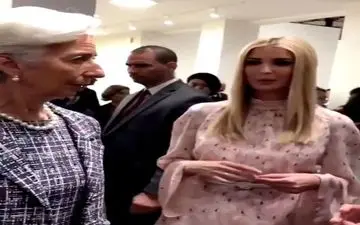 دستپاچگی ایوانکا ترامپ در دیدار با ماکرون و می