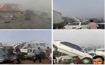 تصادف هولناک 59خودرو در تصادف زنجیره‌ای بهبهان- رامهرمز / آخرین جزییات 