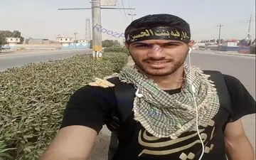 مدافع پرسپولیس در پیاده روی کربلا +عکس